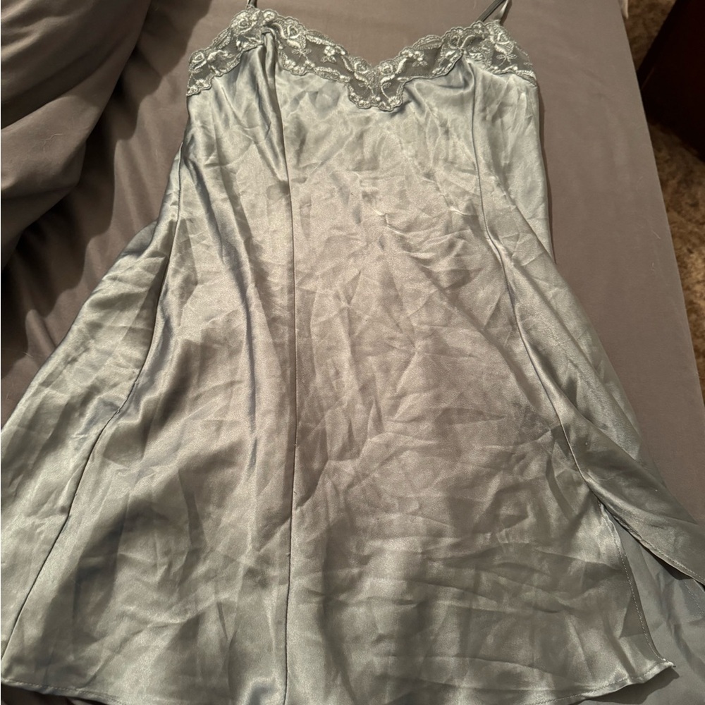 Victoria's Secret Light Green Chemise Satin Slip